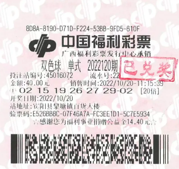 winning lottery ticket in china
