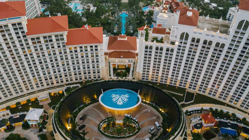 aerial view of a casino resort